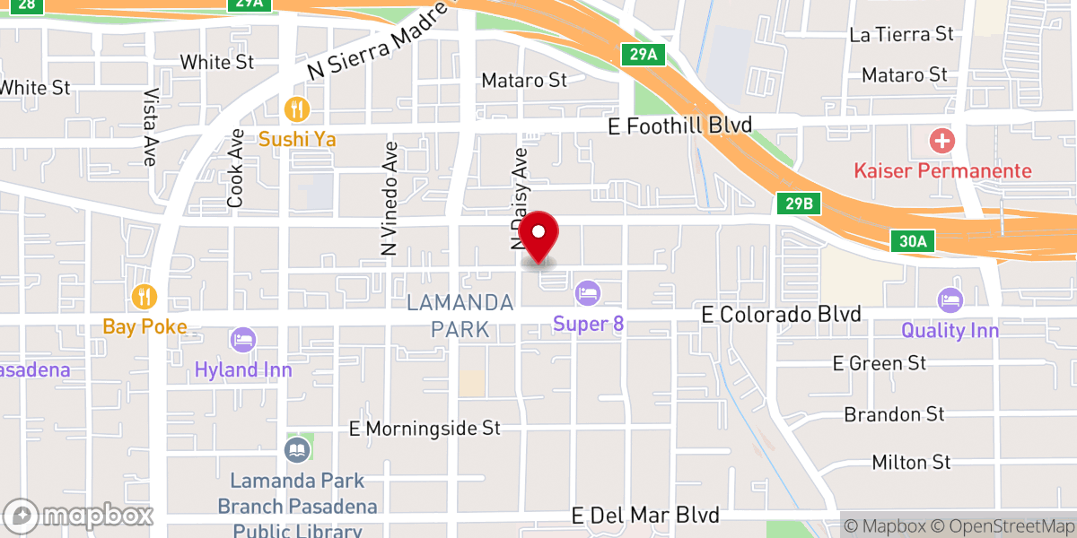 Map showing location of Light of Love Mission Church