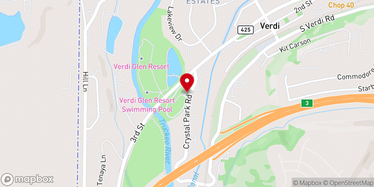 Map showing location of Crystal Peak Park