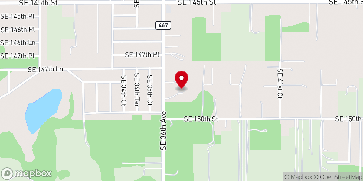 Map showing location of Community Harvest Baptist Church