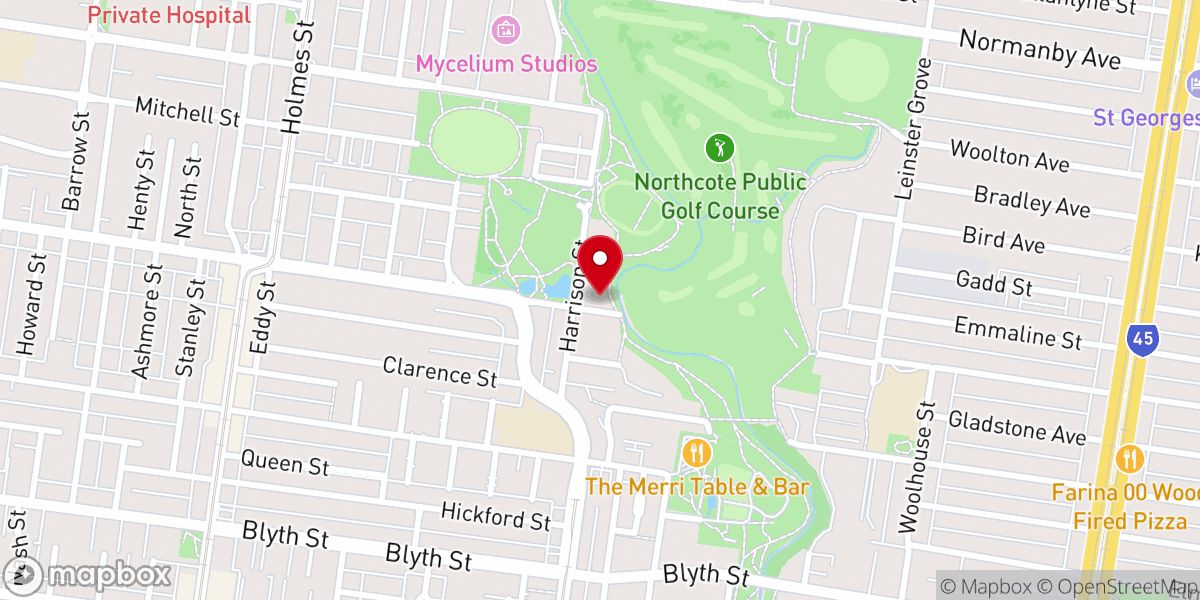 Map showing location of Russian Orthodox Church Pokrov Melbourne