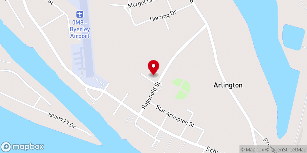 Map showing location of Northside Church of Christ