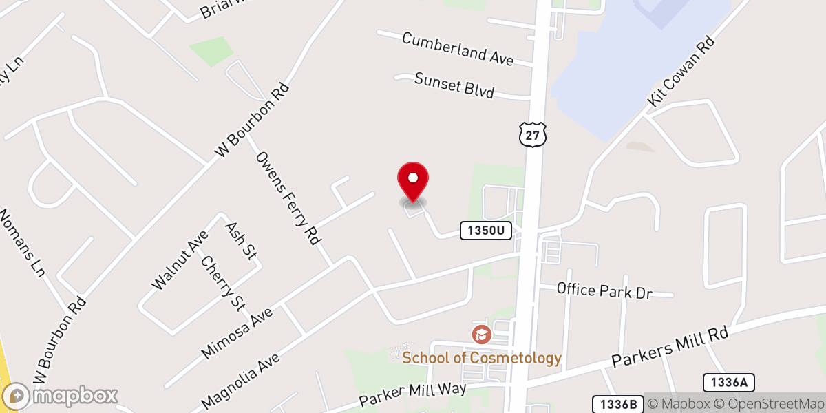 Map showing location of Lakeside Church of Christ
