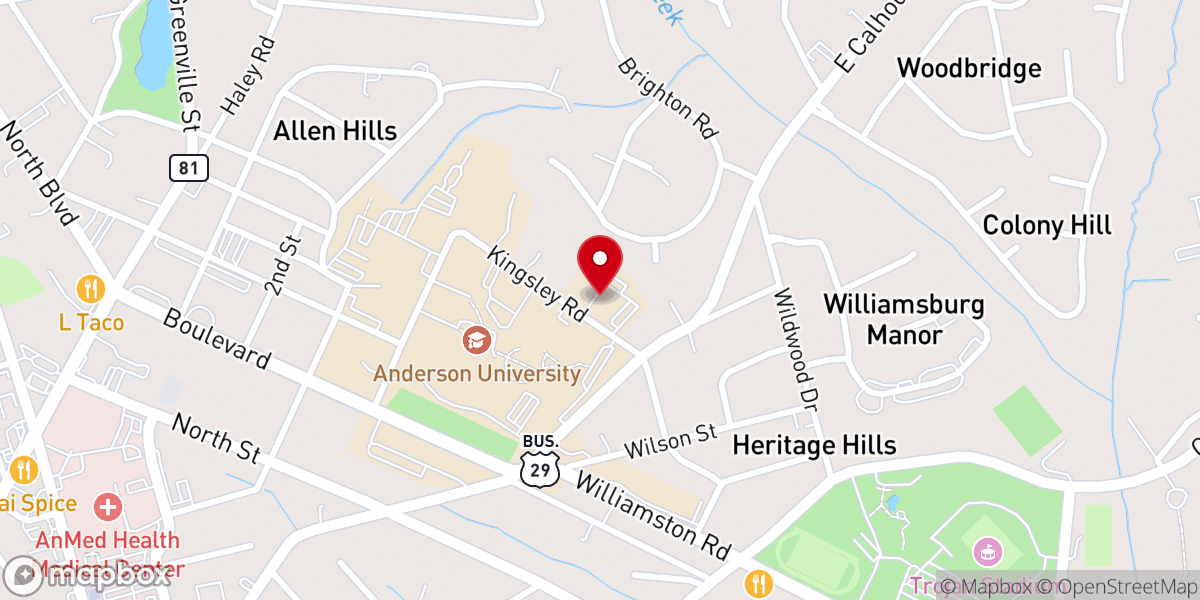 Map showing location of Clayton King Ministries