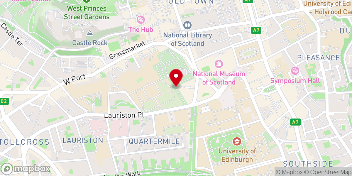 Map showing location of Greyfriars Covenanters' Prison