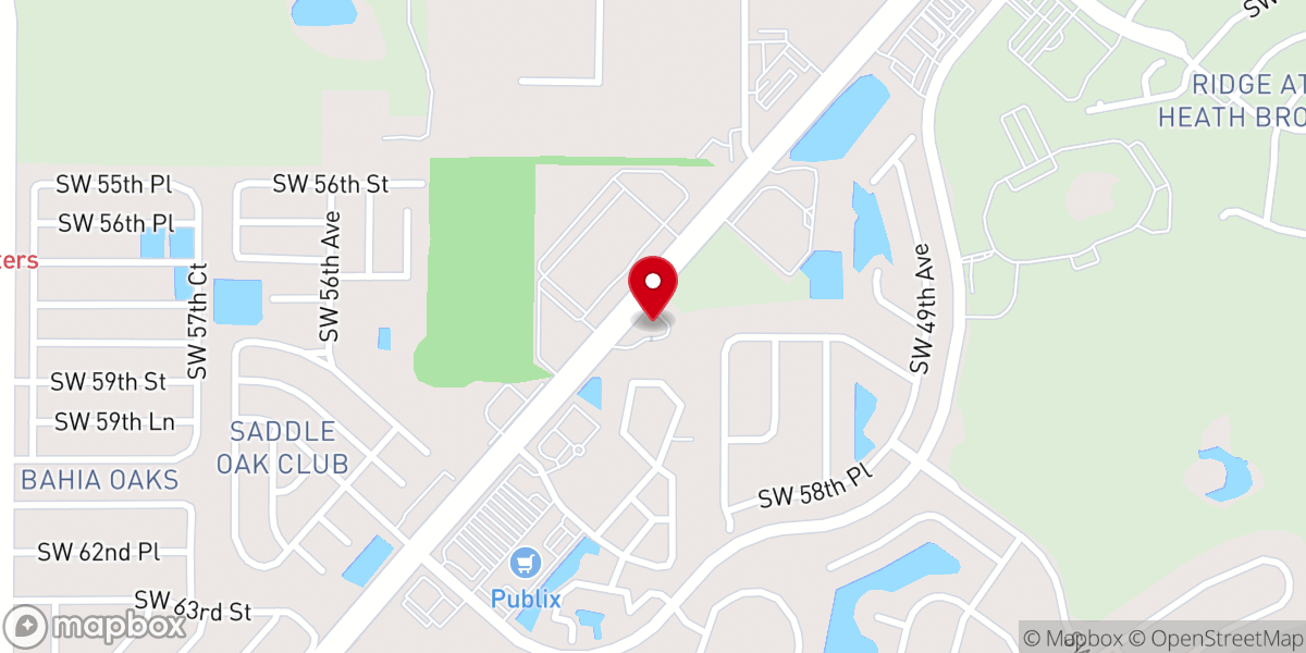 Map showing location of Our Redeemer Lutheran Church