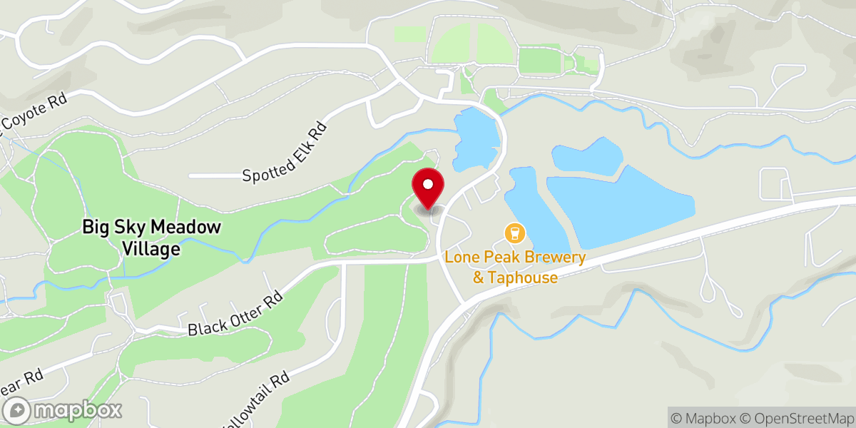 Map showing location of All Saints in Big Sky