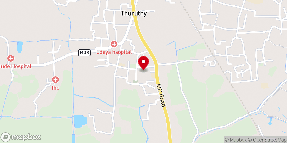 Map showing location of Marth Mariam Forane Syro Malabar Catholic Church