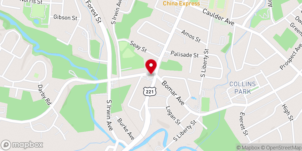 Map showing location of El Bethel United Methodist Church