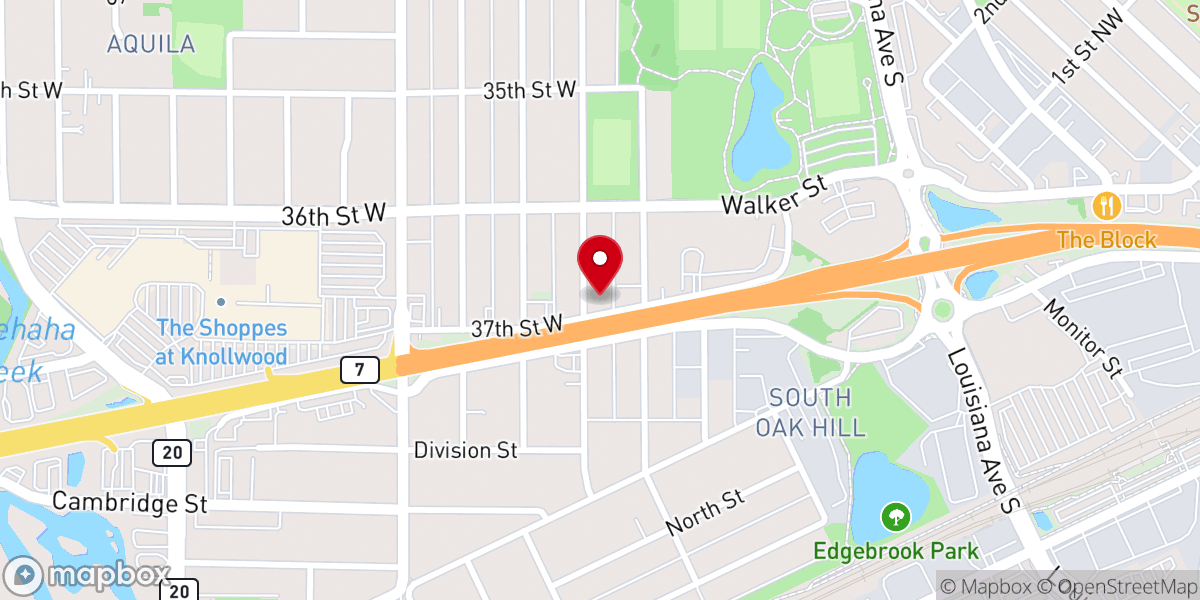 Map showing location of Knollwood Christian Church
