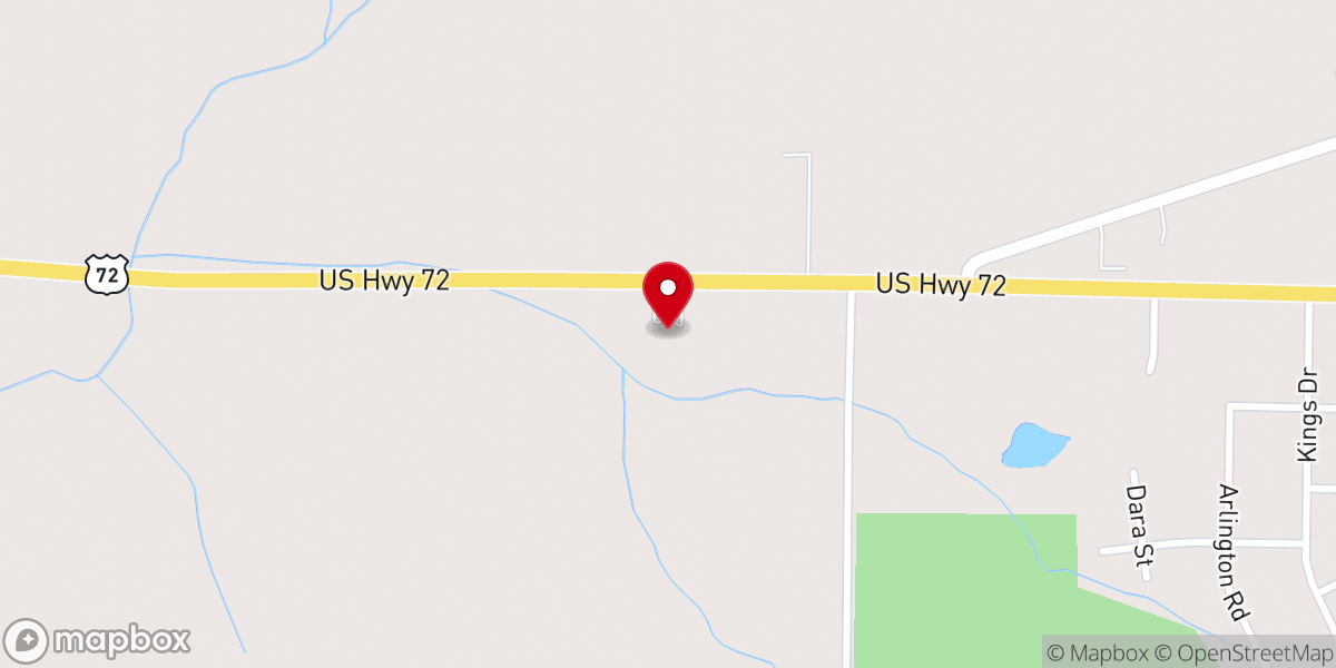 Map showing location of New Life Assembly Of God
