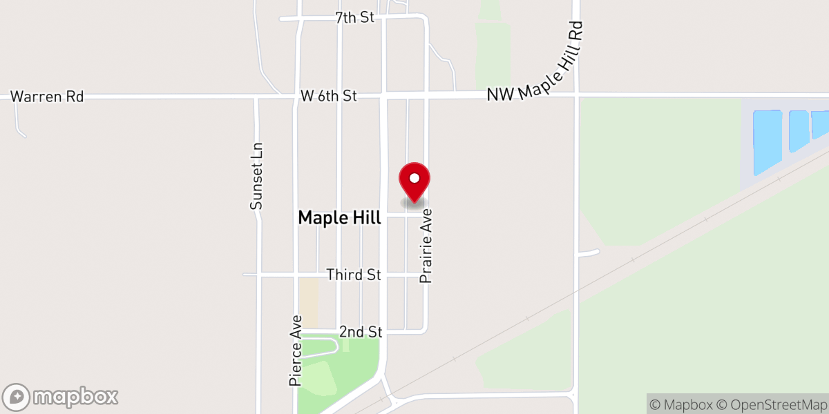 Map showing location of Maple Hill Community Congregational Church
