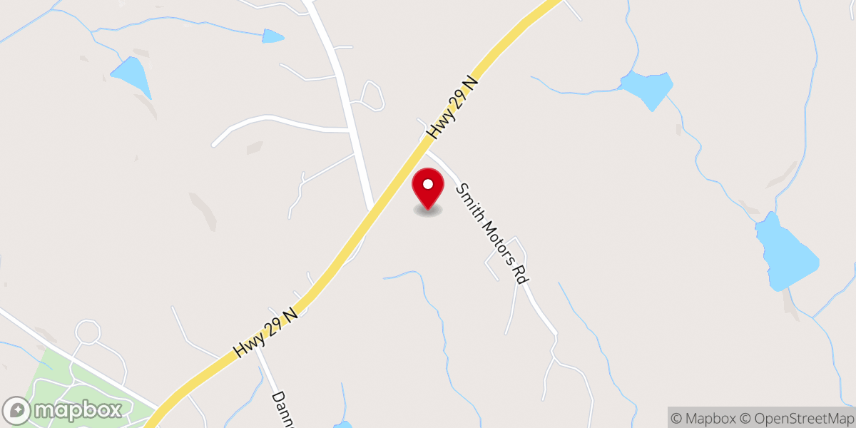 Map showing location of Blue Jar Barn