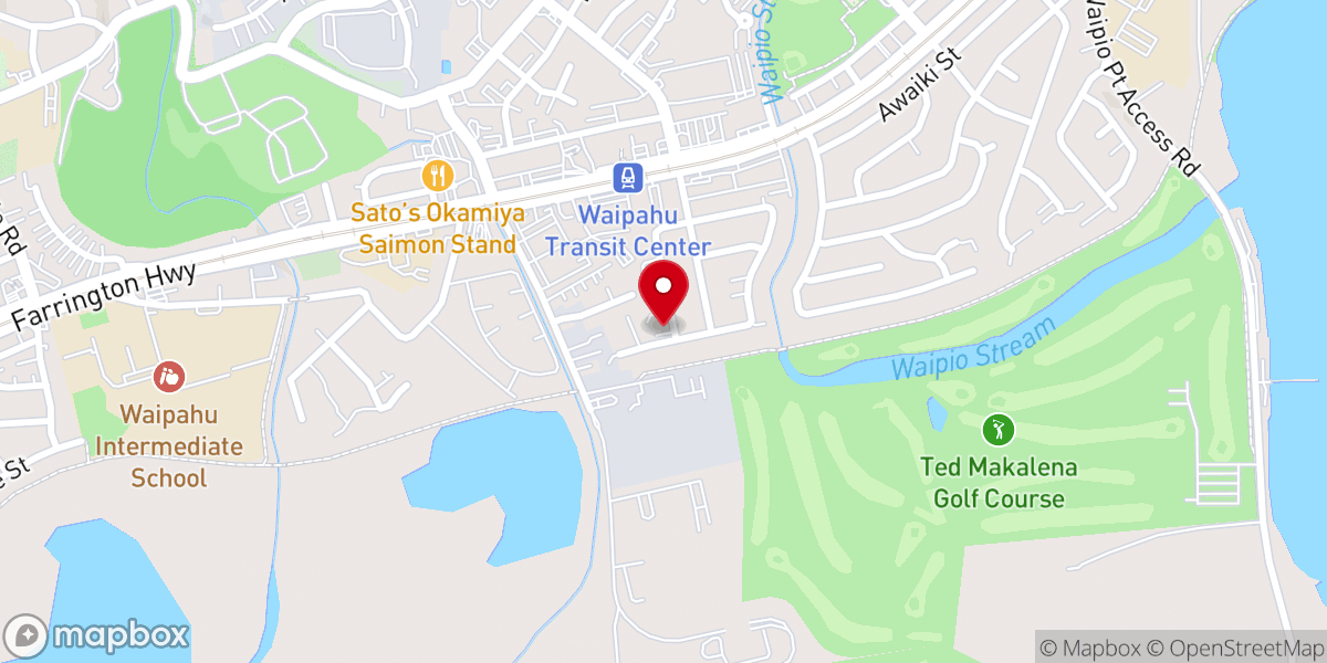 Map showing location of Konko Mission of Waipahu