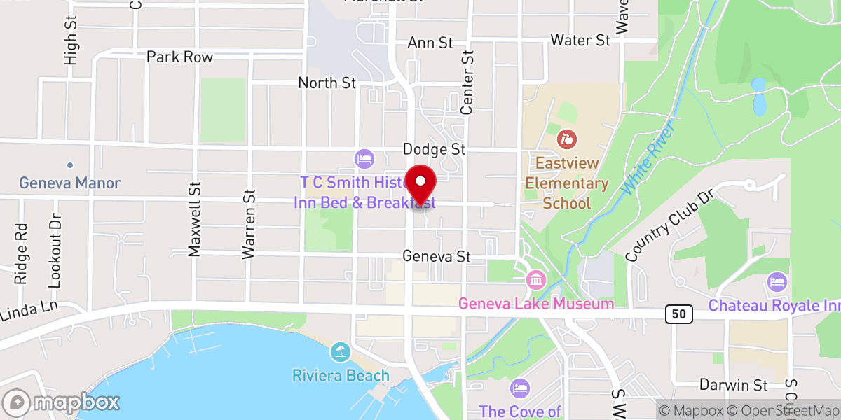 Map showing location of First Church of Christ, Scientist