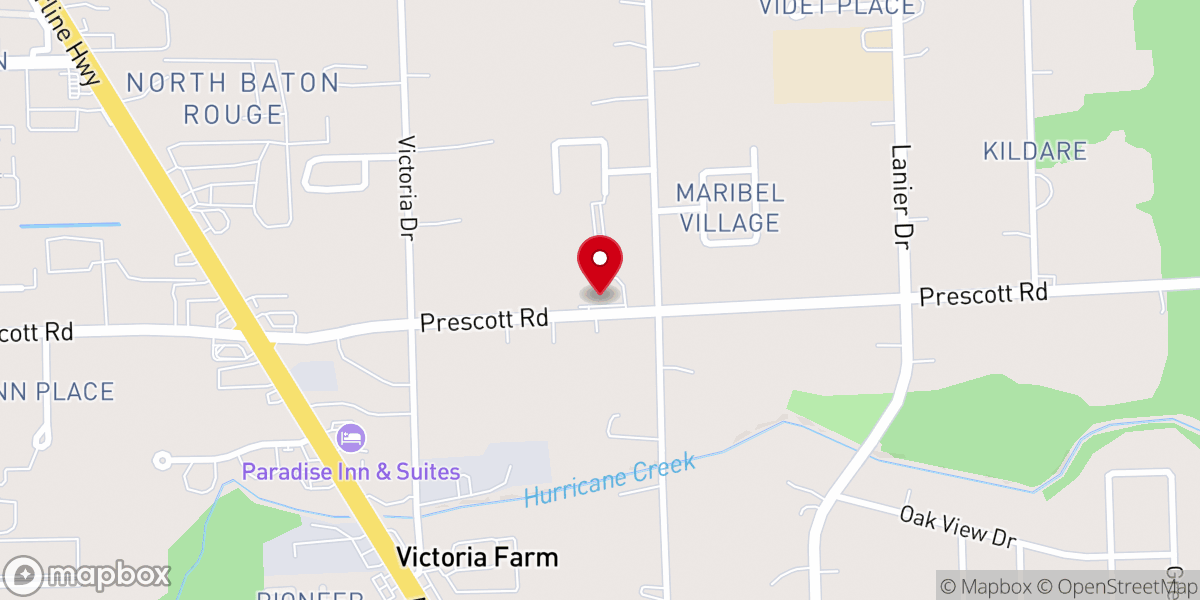 Map showing location of Beacon Light Baptist Church
