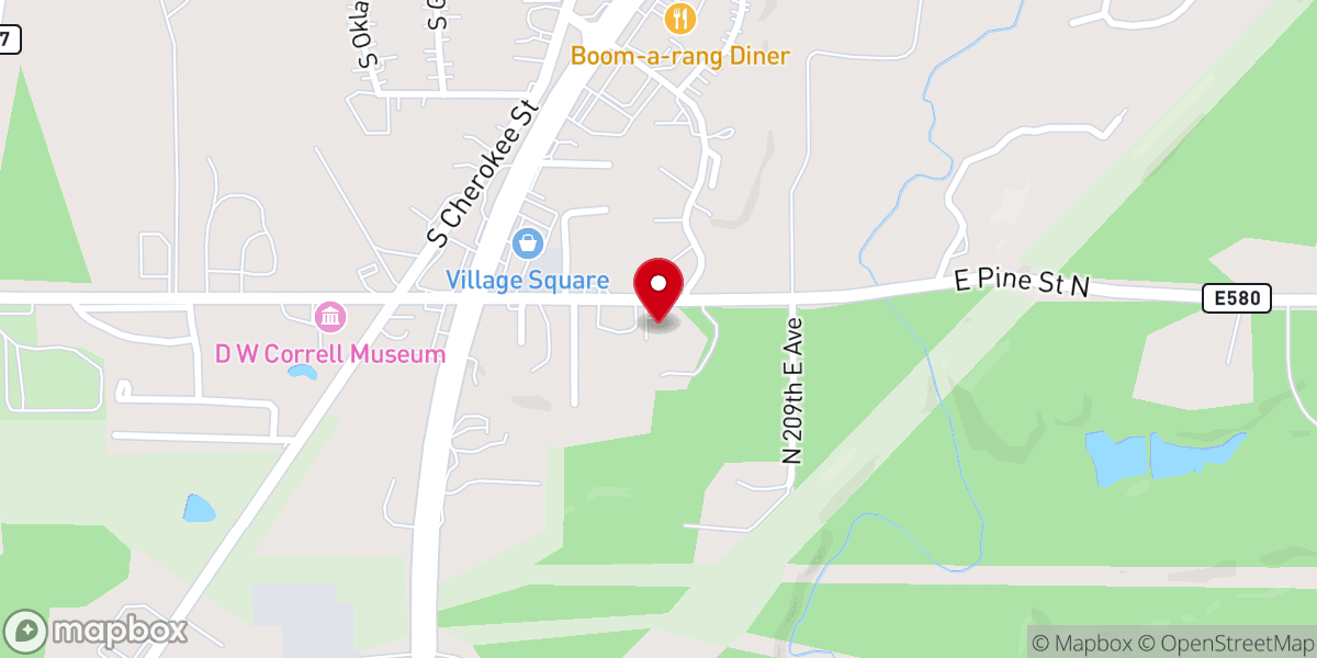 Map showing location of Living Water Baptist Church