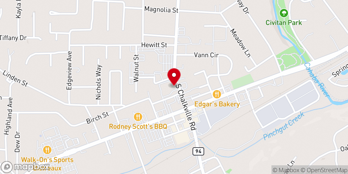 Map showing location of First Methodist Church Trussville