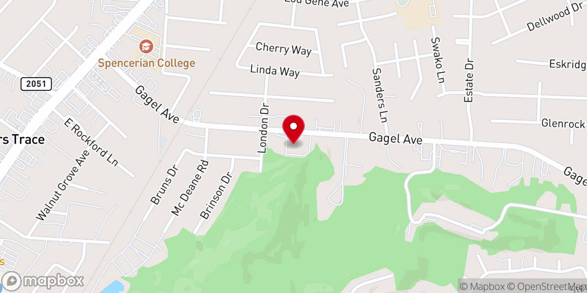Map showing location of Shawnee Christian Church