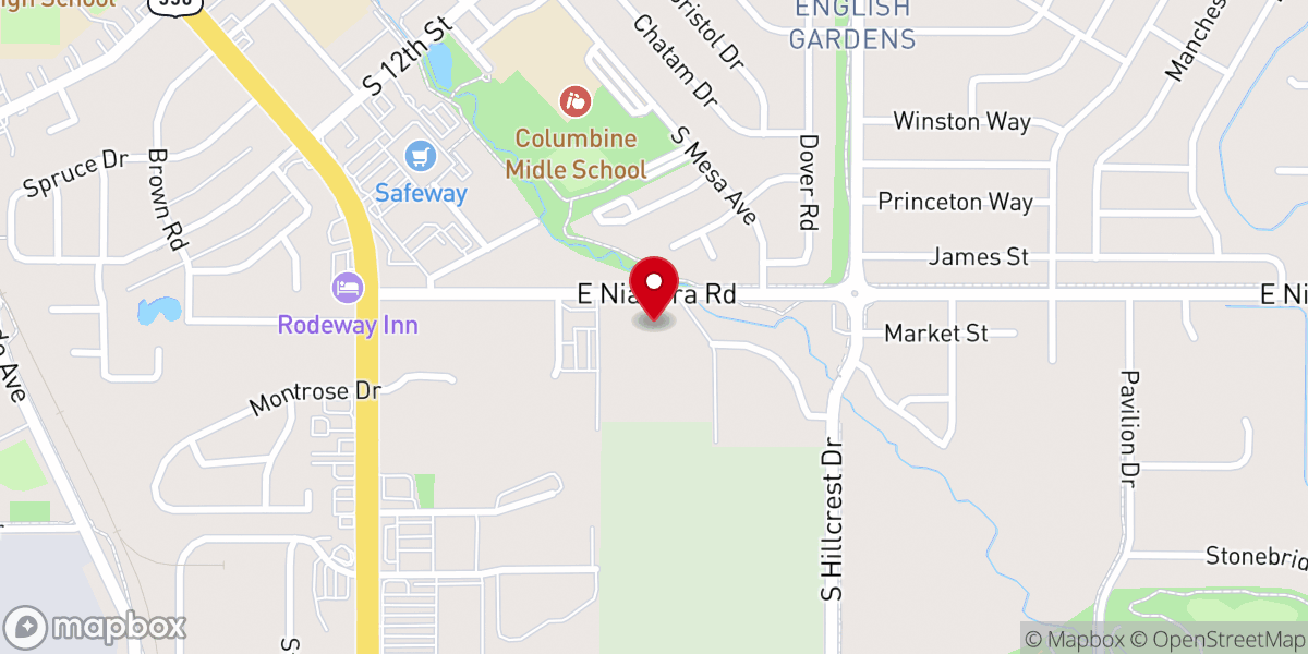 Map showing location of First Presbyterian Church Montrose