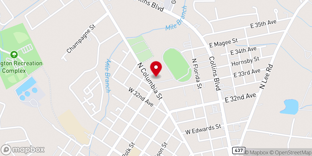 Map showing location of St Tammany Parish Fair Grounds