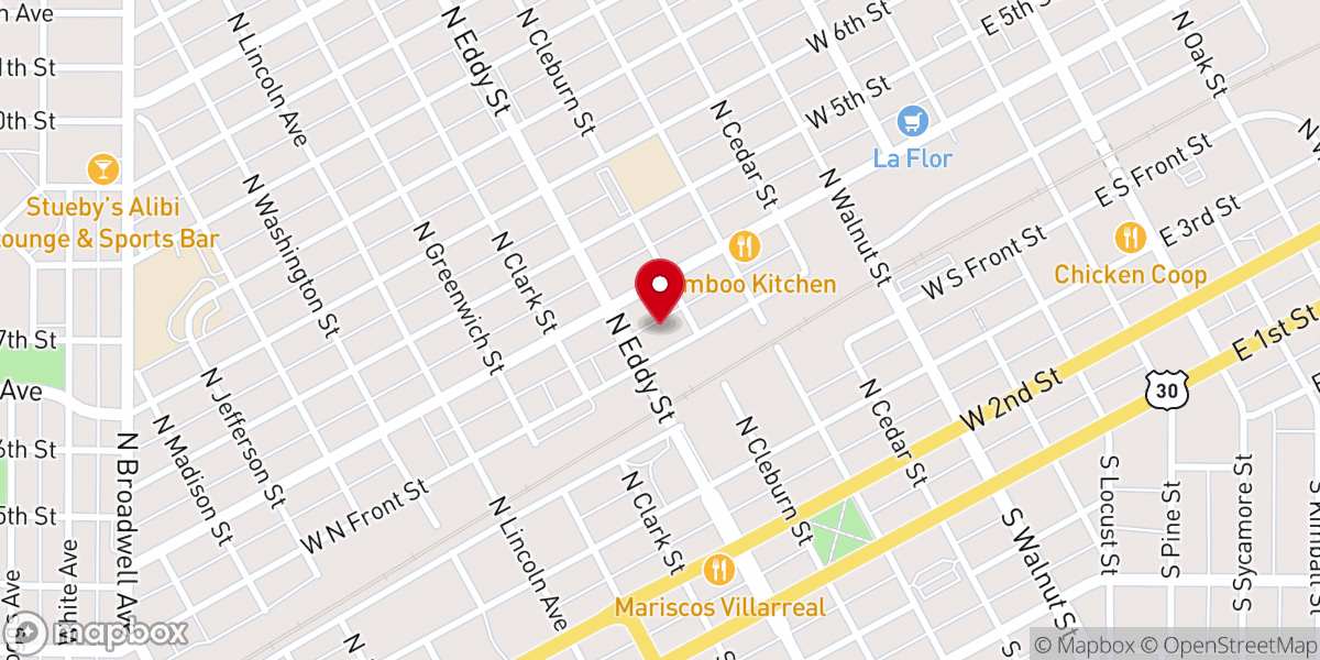 Map showing location of Blessed Sacrament Thrift Store