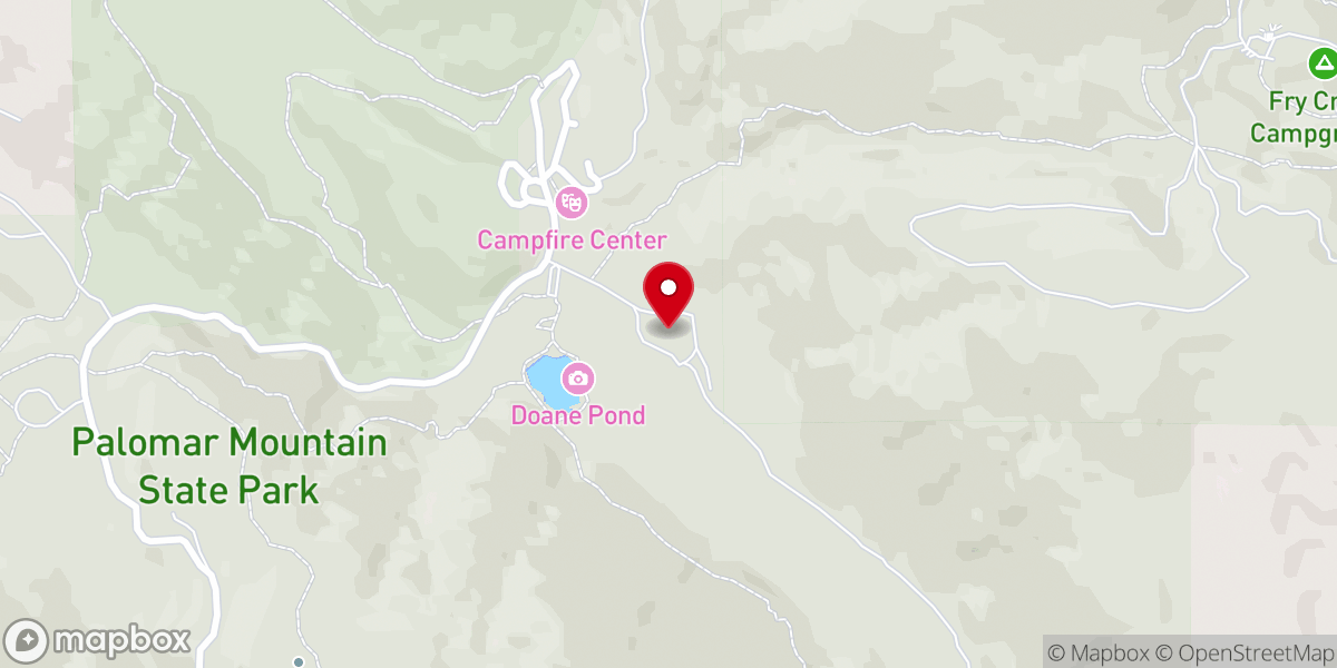 Map showing location of Camp Palomar