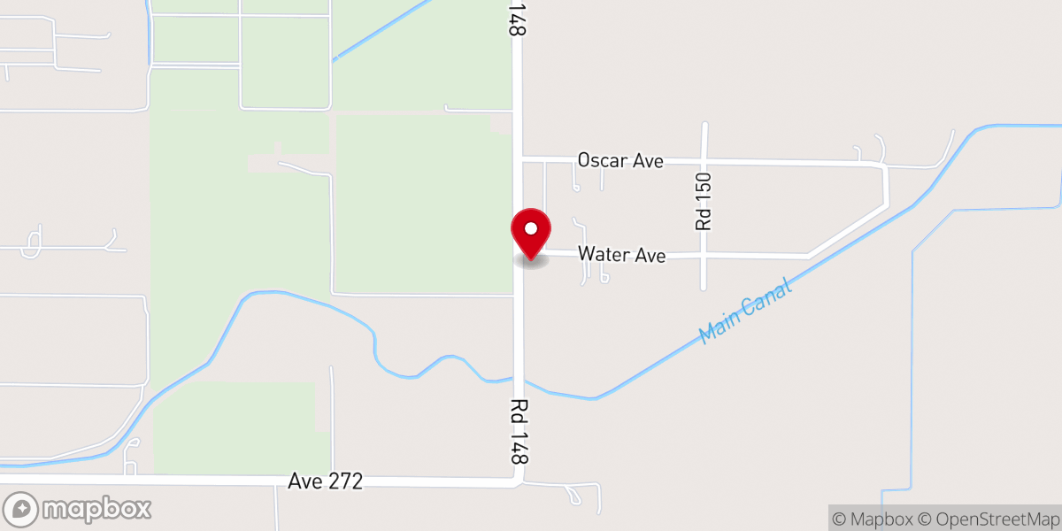 Map showing location of THE LIFE CHURCH VISALIA