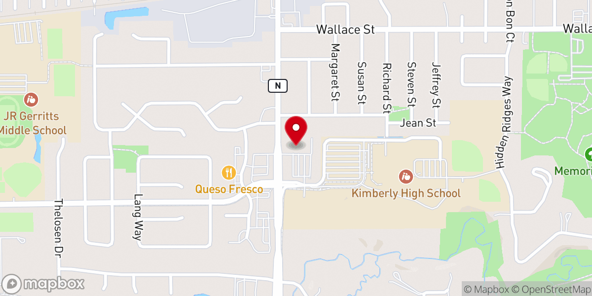 Map showing location of Christ the King Lutheran Church