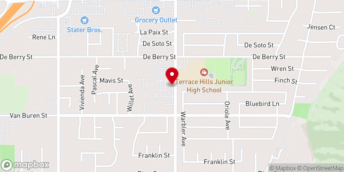 Map showing location of Living Word Inland Empire