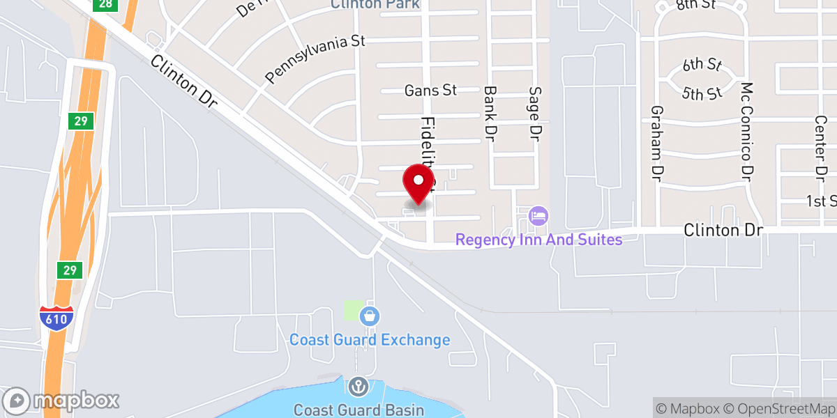 Map showing location of St Matthew's Baptist Church
