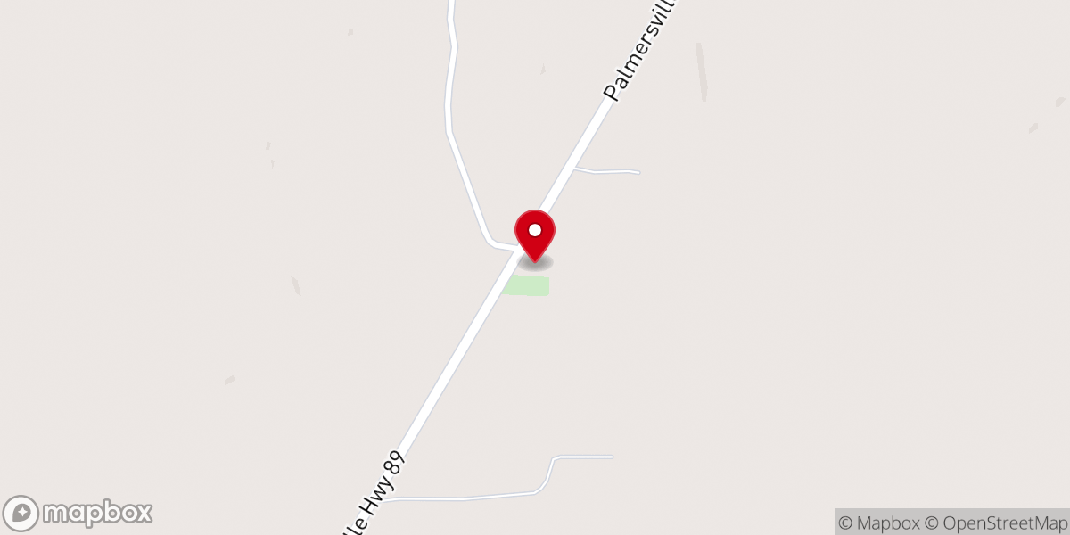 Map showing location of Mack's Grove Baptist Church