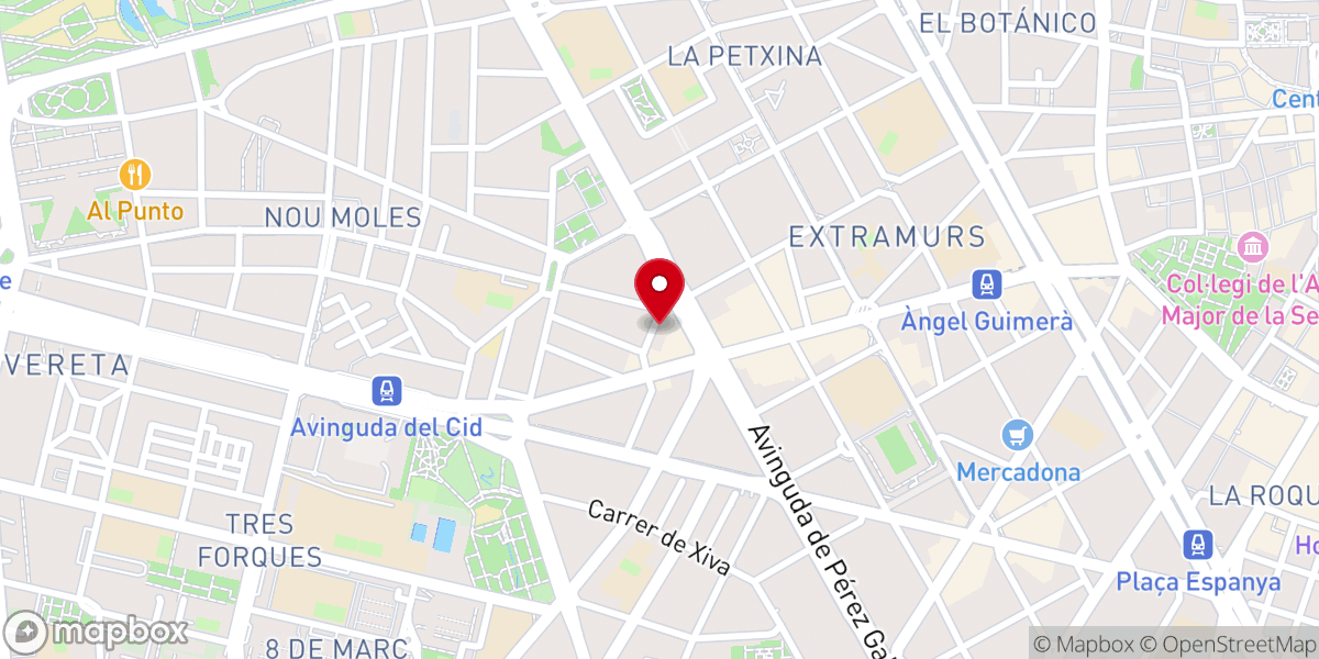 Map showing location of Parroquia de San Fernando Rey