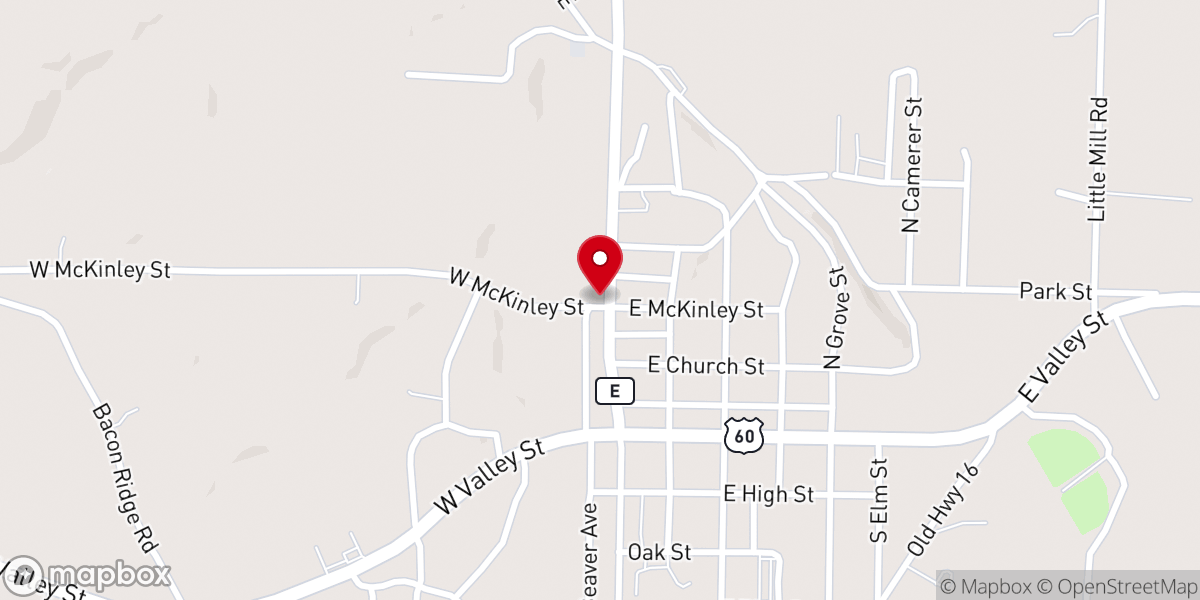 Map showing location of Granby City Hall