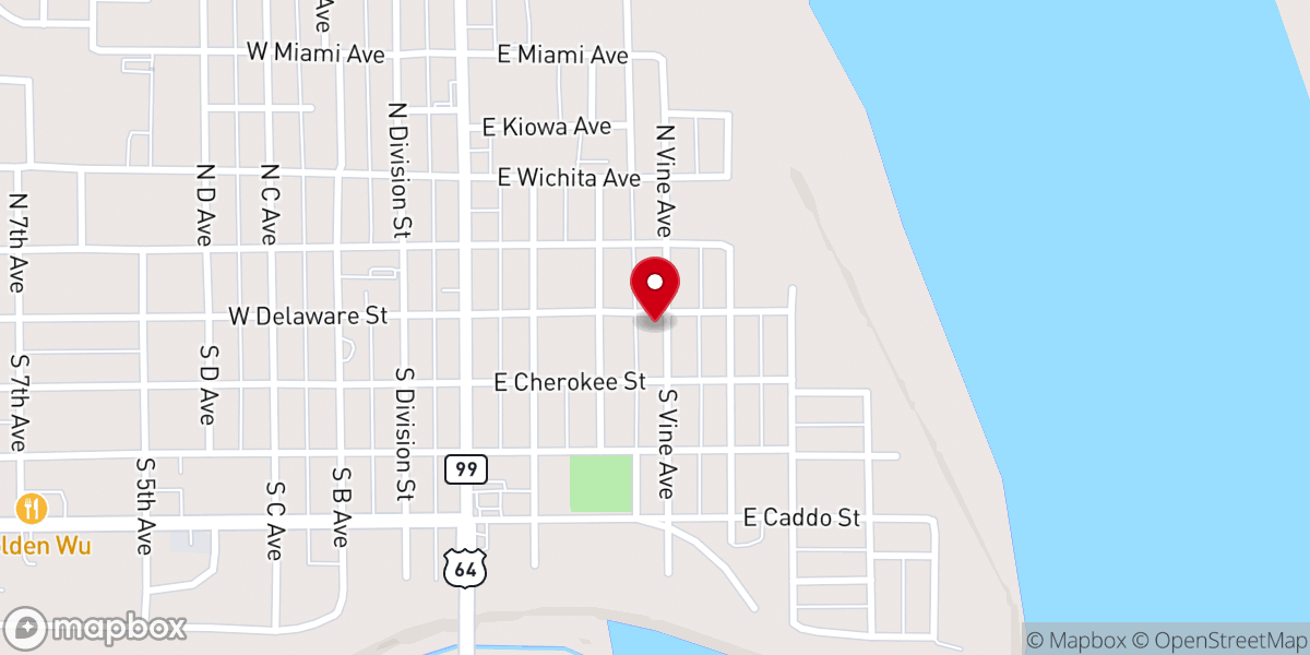 Map showing location of Presbyterian-Methodist Fellowship Church of Cleveland