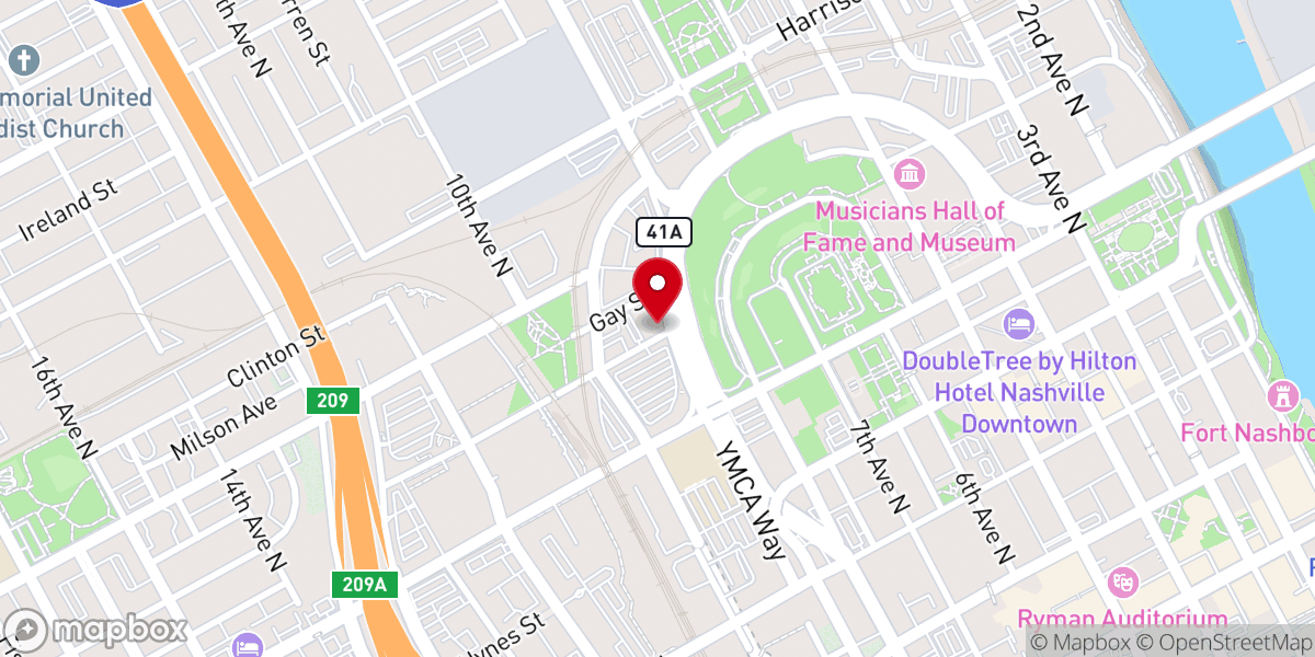 Map showing location of First Baptist Church, Capitol Hill