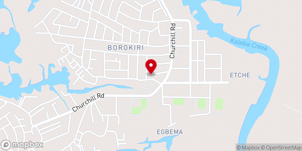 Map showing location of RESTORATION BAPTIST CHURCH, BORIKIRI