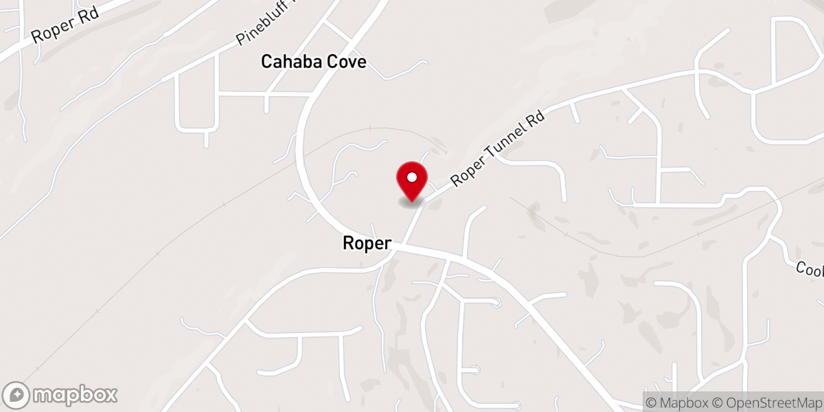 Map showing location of Highland View Baptist Church