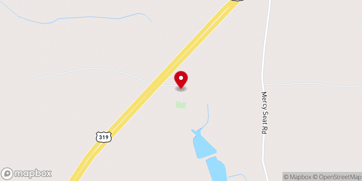 Map showing location of Ochlocknee Church