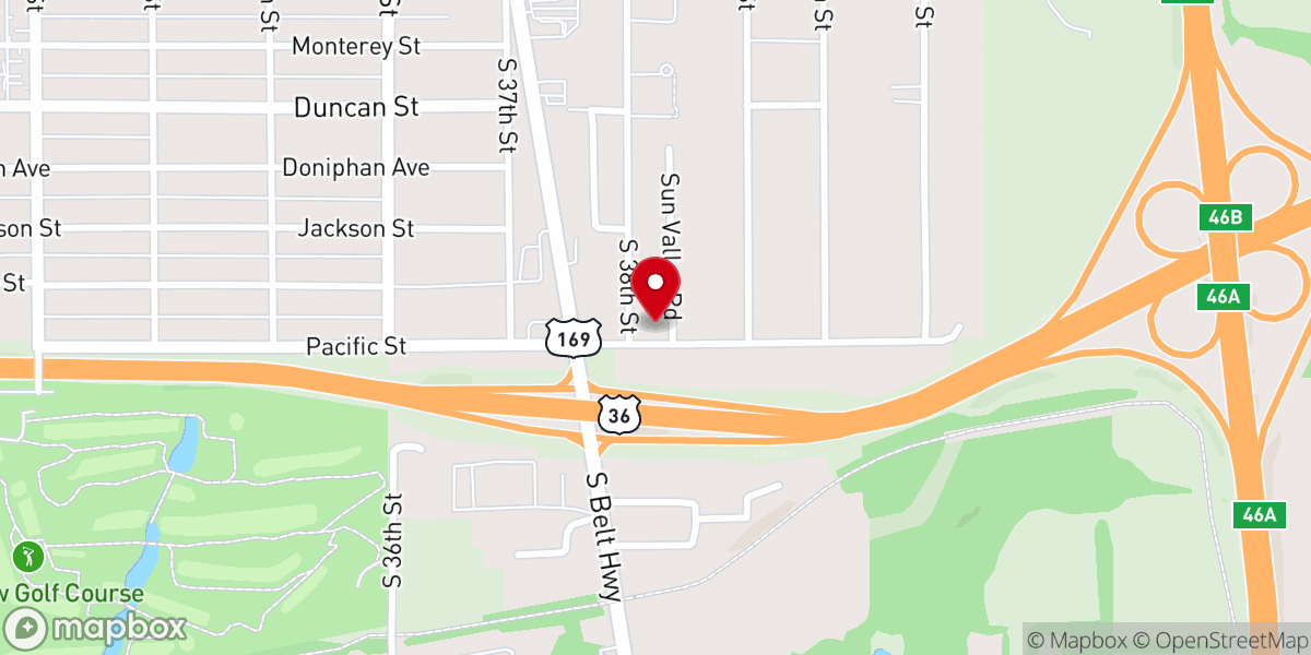 Map showing location of Fellowship Bible Church