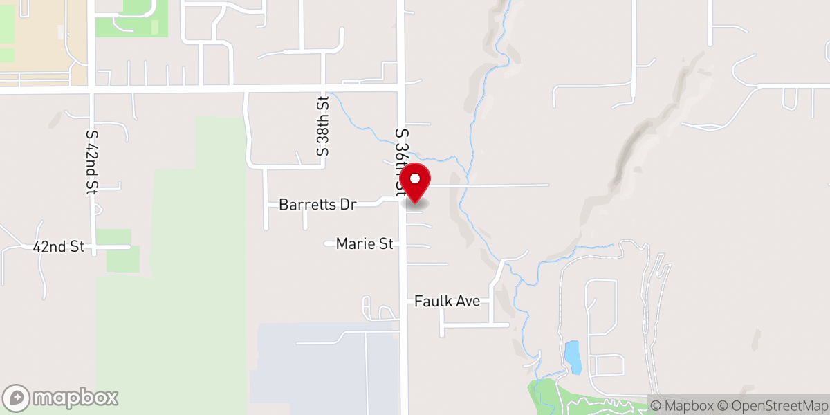 Map showing location of Bellevue Community Church