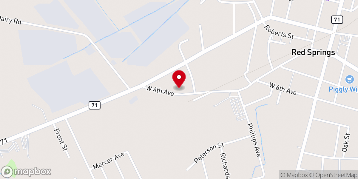 Map showing location of Rhyne United Methodist Church
