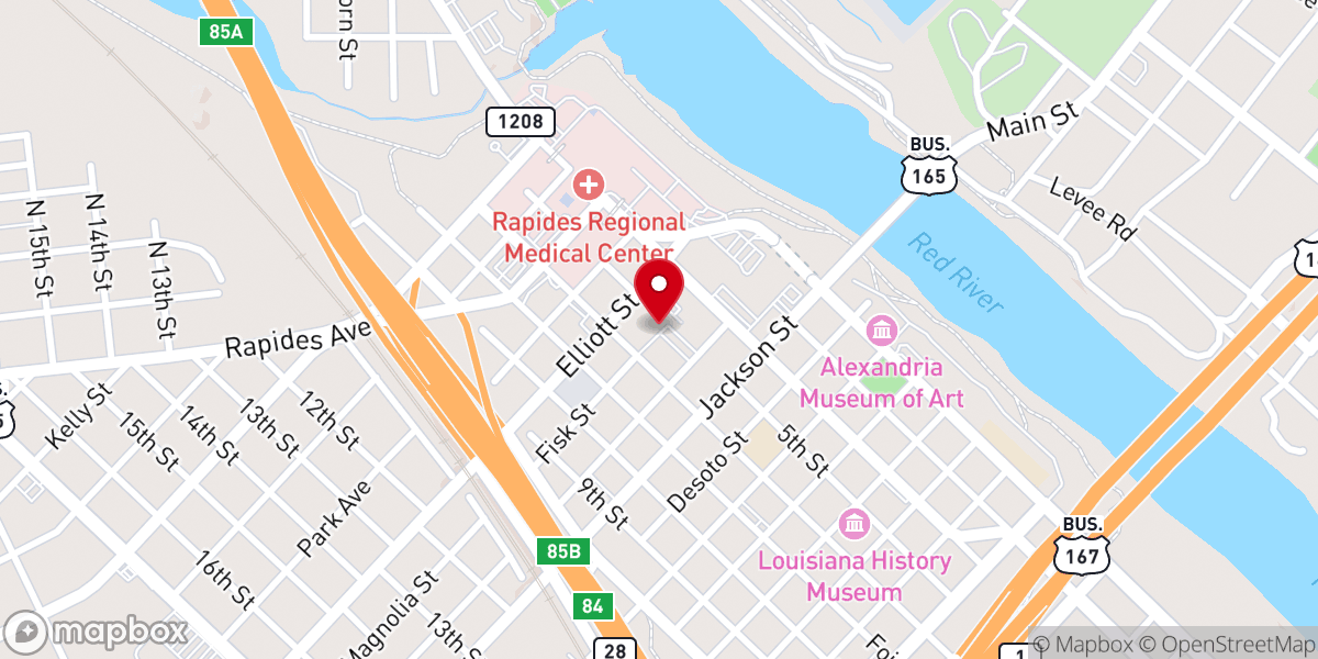 Map showing location of Rapides Parish Sch Board Media