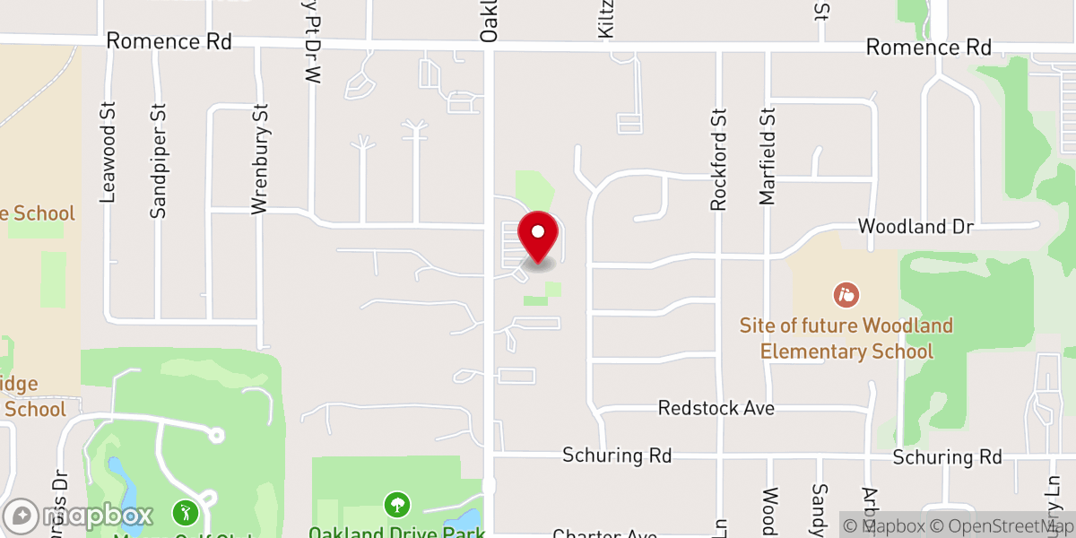 Map showing location of St. Michael Lutheran Church