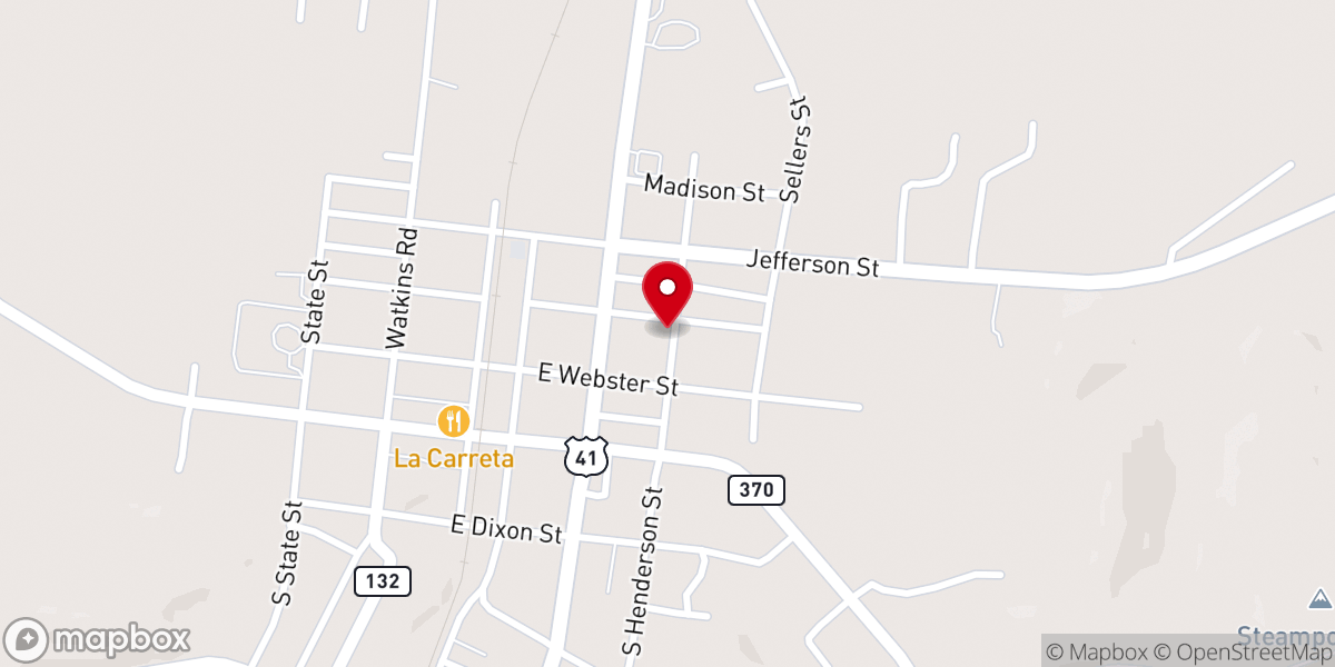 Map showing location of Calvary Life Center