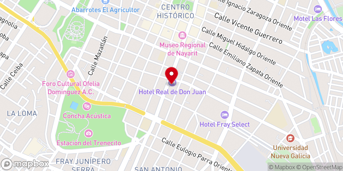 Map showing location of Templo expiatorio de nuestra señora del Carmen
