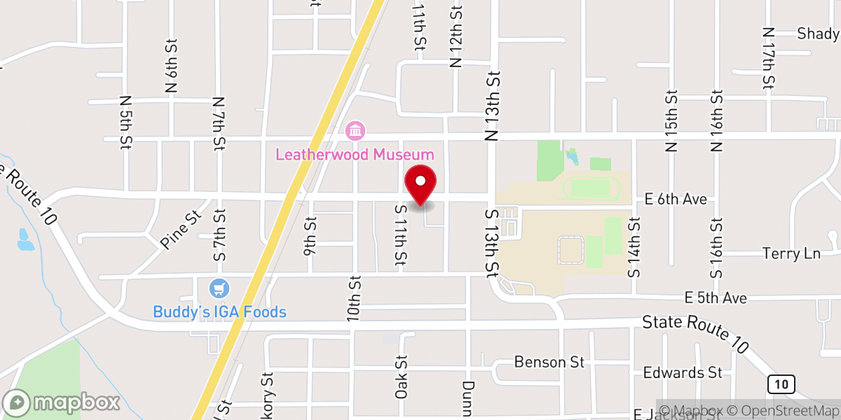 Map showing location of Oakdale Area Chamber of Commerce