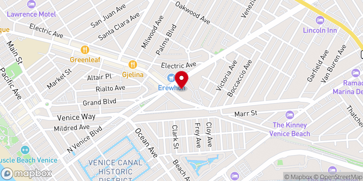 Map showing location of Victory Outreach