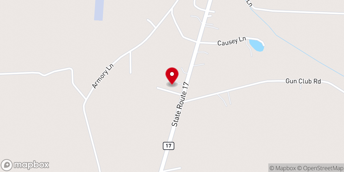 Map showing location of First United Pentecostal Church