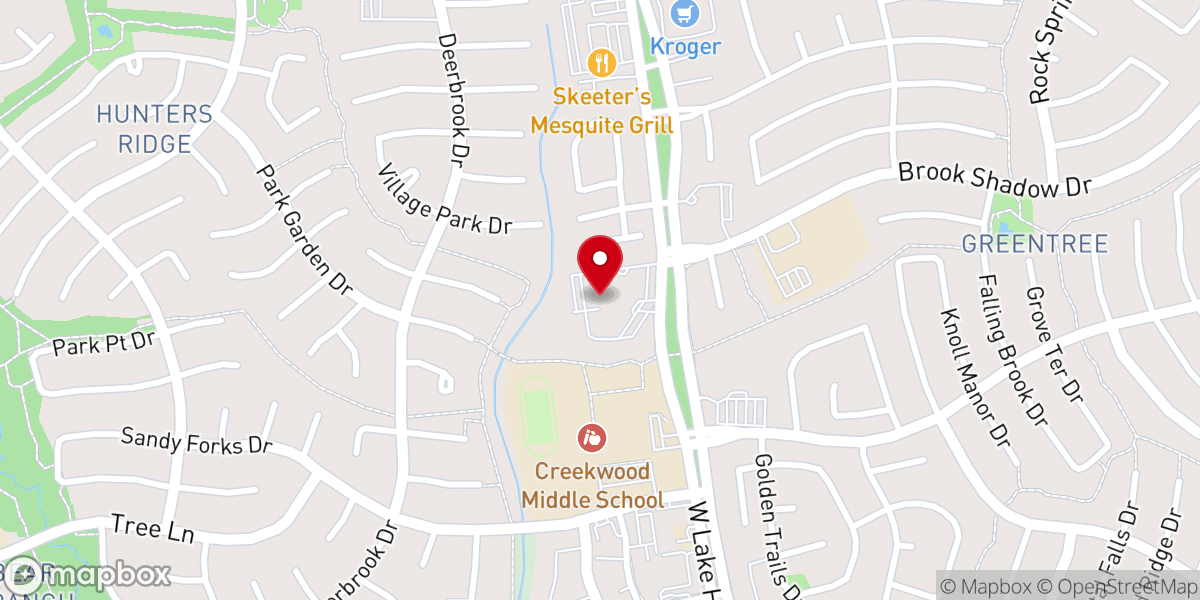Map showing location of Christ the King Lutheran Church