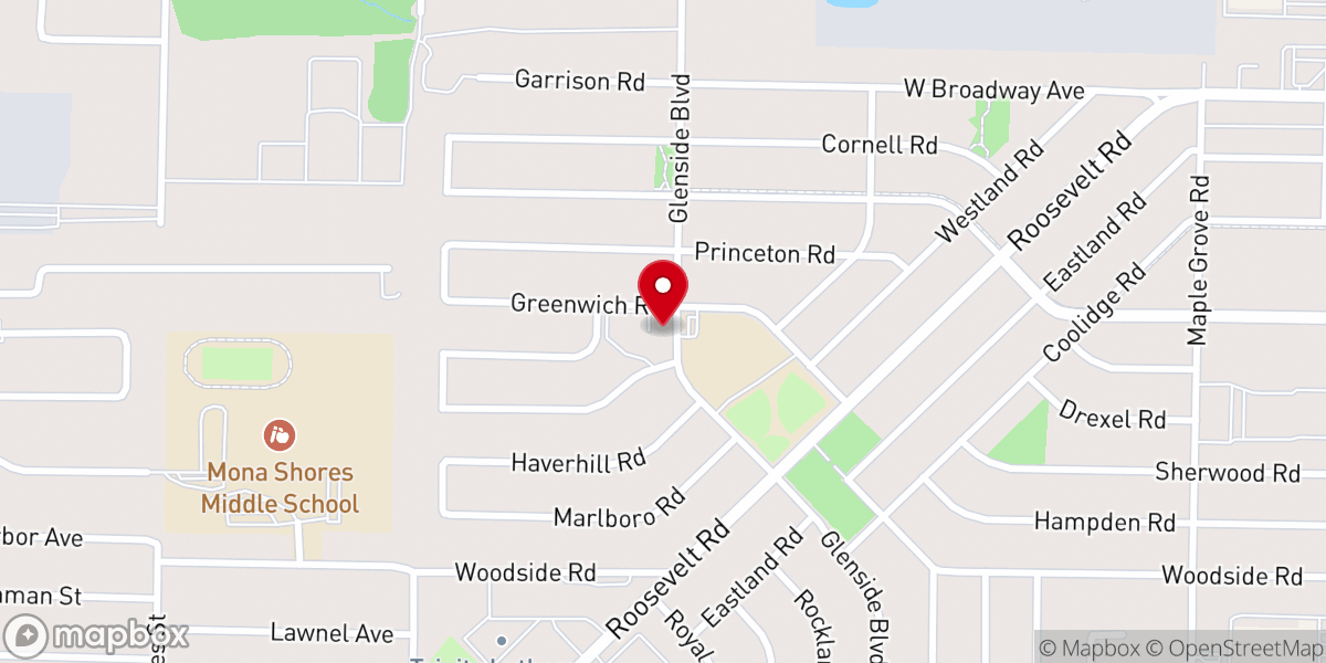 Map showing location of Westwood Reformed Church